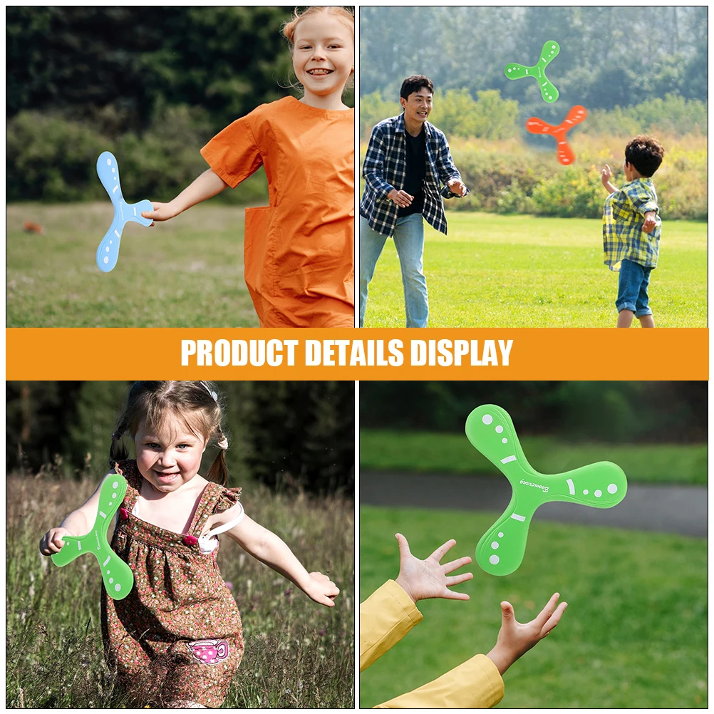 

3Pcs Flying Boomerang Outdoor Interactive Fun Lightweight Flying Throw Catch Recreation Plaything for Kids for Kids