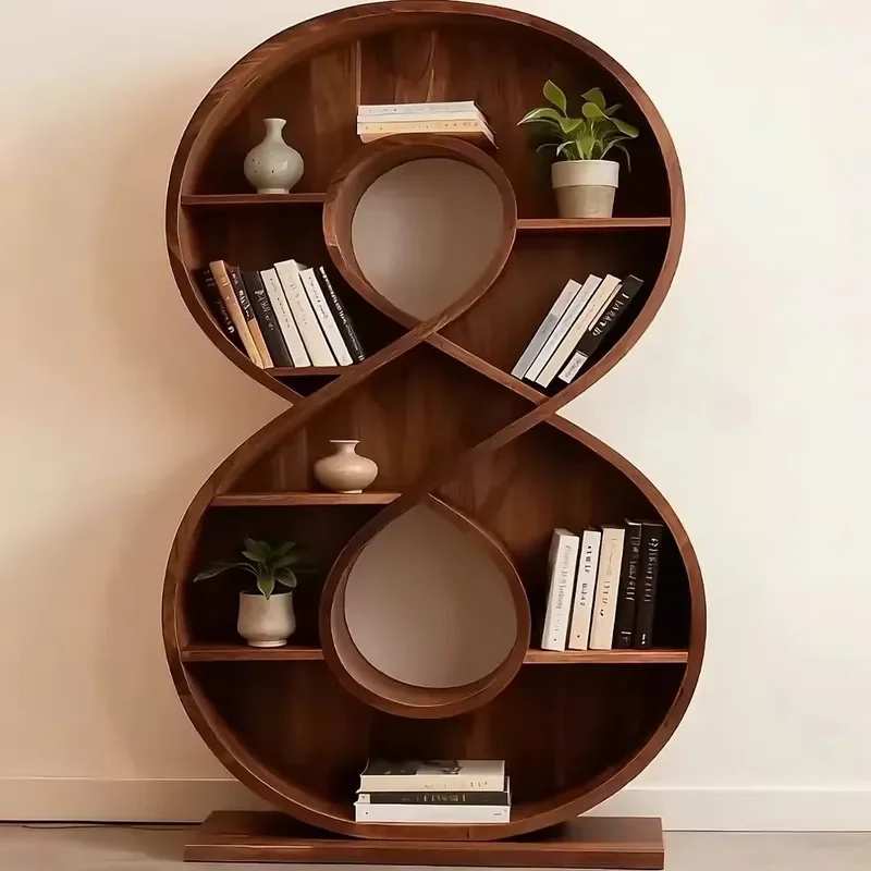 Solid Wood North American Black Walnut Bookshelf Chinese Style Song Aesthetic Antique Display Cabinet Furniture For Home