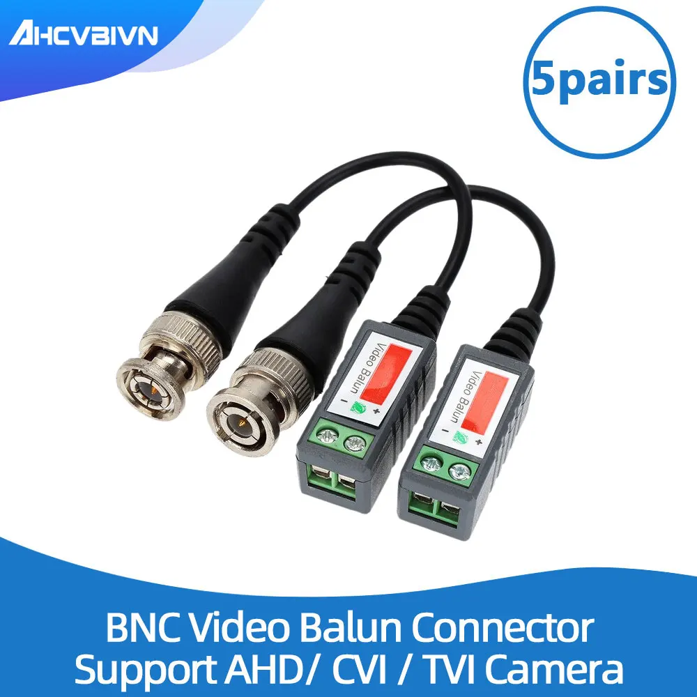 10pcs CCTV Video Balun Passive Transceivers 2000ft Distance UTP Balun BNC Cable Cat5 CCTV UTP Video Balun