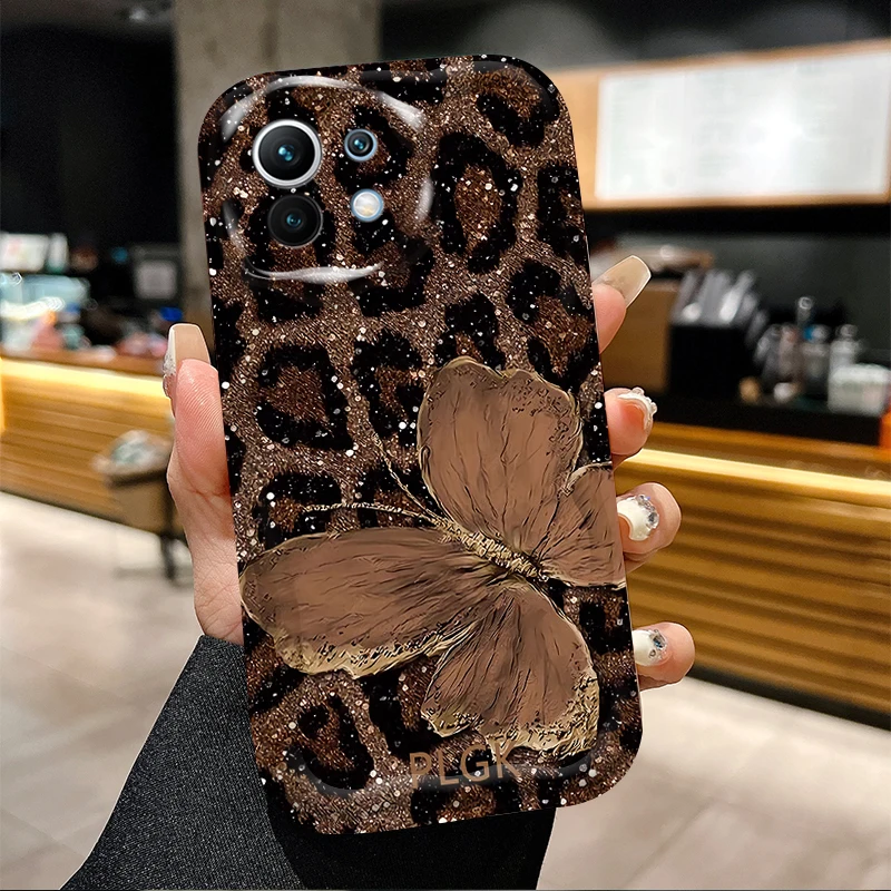 เคสโทรศัพท์ลายสัตว์ ลายผีเสื้อ ลายเสือดาว สำหรับ Xiaomi 14T 13T 12T Pro Mi 15 14 Ultra 13 12 11 Lite 5G NE 10 12X 12S 11i 11X Pro
