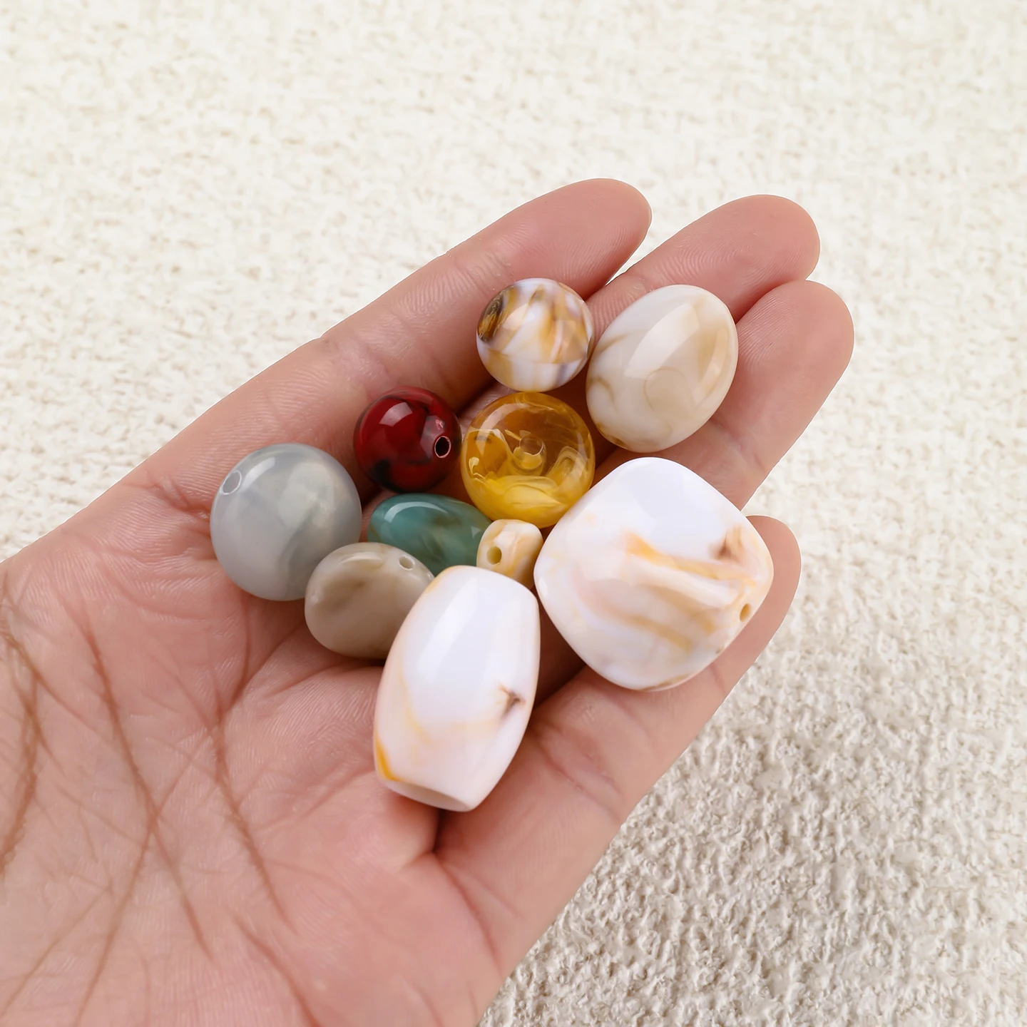 20g Mixed Colorful Acrylic Beads Loose Jewelry Making Beads For DIY Bracelets And Findings Accessories