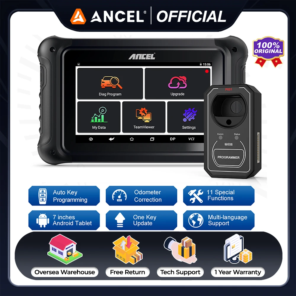 

ANCEL DP500 Versatile Mileage Correction and Key Programming Tool 11 Resets Odometer Adjustment Immobilizer Cluster Calibriation