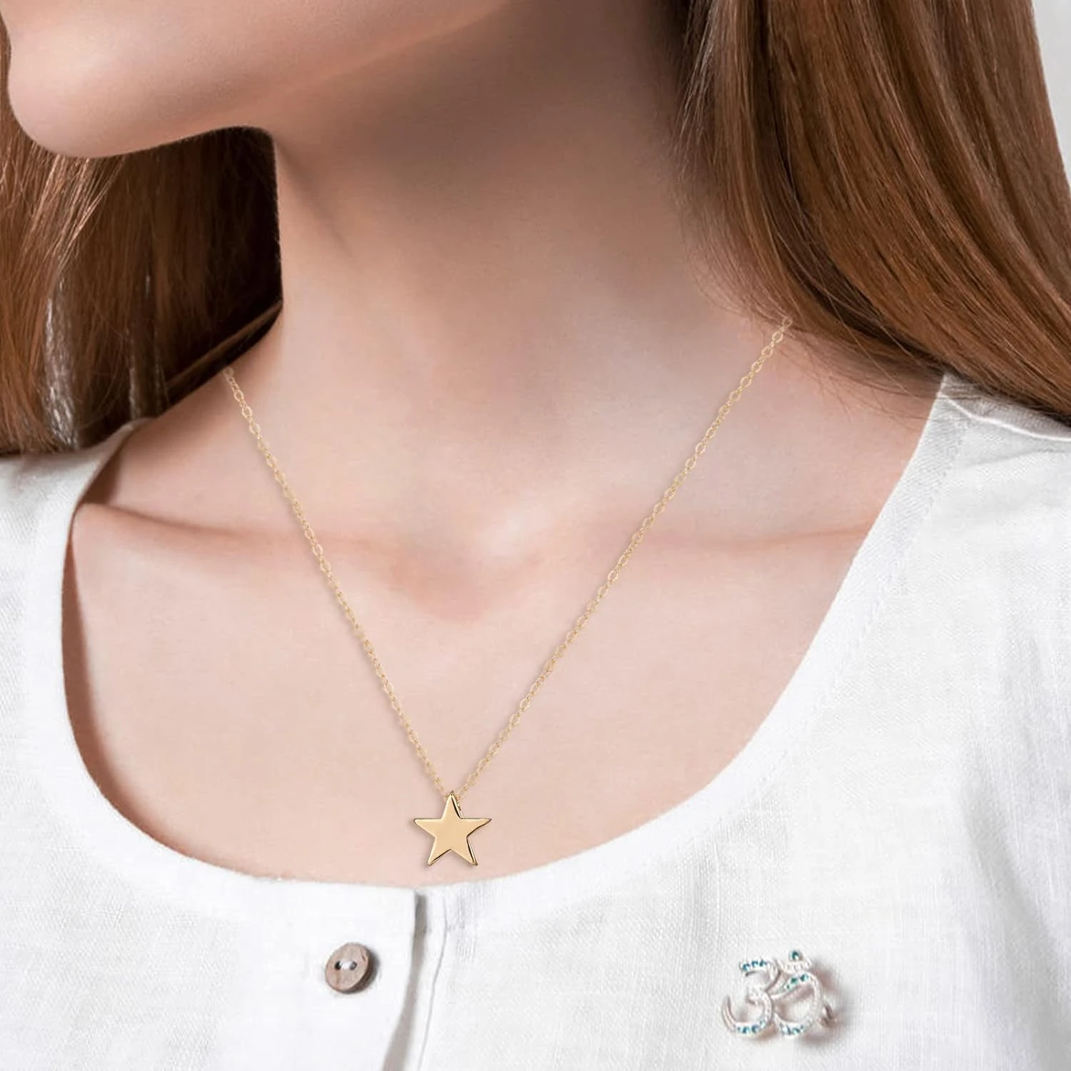 Collana girocollo con ciondolo a forma di stella a strati, bellissima, elegante e sofisticata - Regalo di compleanno squisito per le donne wi