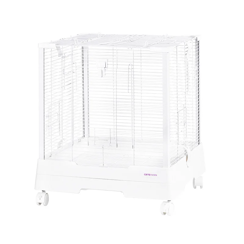 

Bird cage Yunmeng parrot cage panoramic high transparency household peony Xuanfeng tiger skin new splash-proof