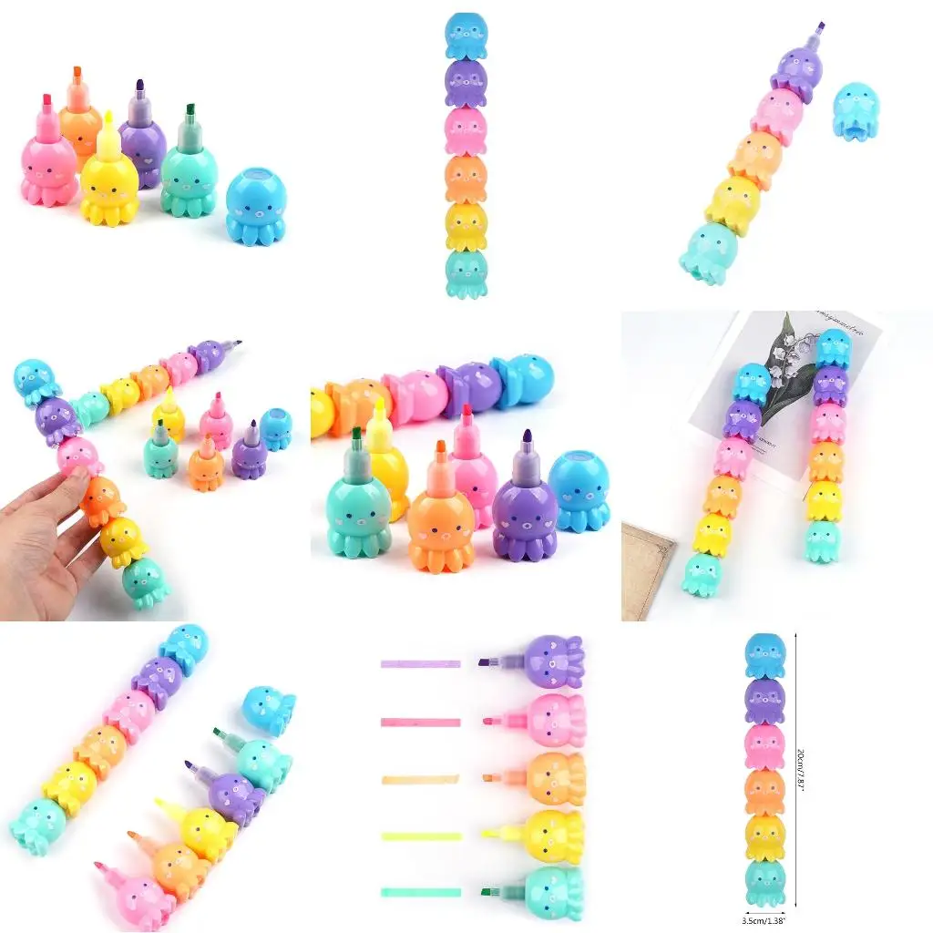 

Octopus Highlighters Pastel Color для вечеринки Goody Bag Fillers Стимулы школы