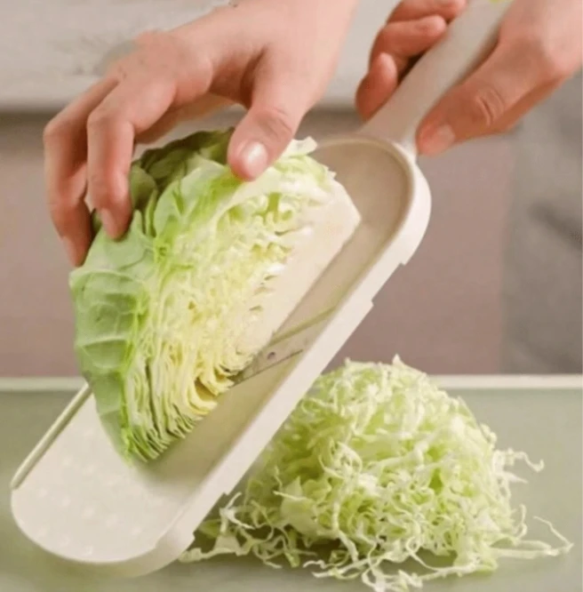 1 rebanador de ensalada de verduras rallador triturador para repollo lechuga repollo púrpura pepino Bok Choy, rebanador de repollo multifunción