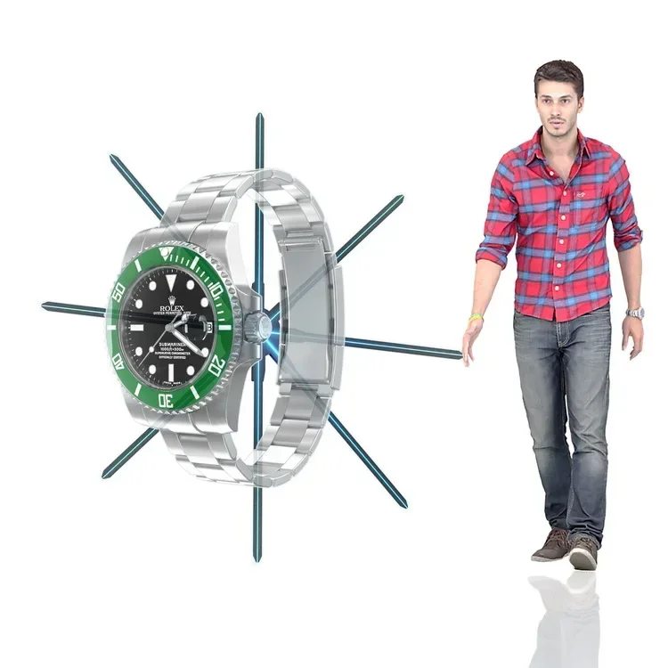 Wiikk 150cm Big 3d Holographic Display Machine 8 Blades Hologram Fan 20000 Hours 2048*2880 Video : Mp4 1600 Cdm CE Rohs 1.98kg