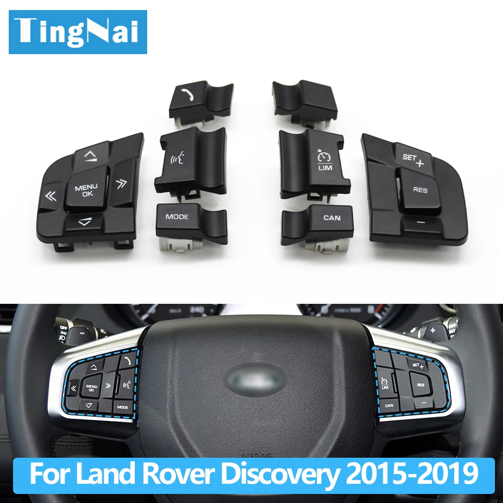 Car Steering Wheel Button Multi-function Control Switch Buttons Cover For Land Rover Discovery Sport 2015-2019
