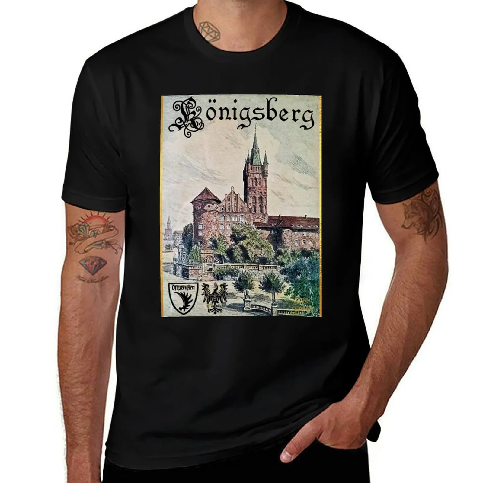 K?nigsberg Castle; T-Shirt sports fans summer tops street wear cotton graphic tees workout shirts for men