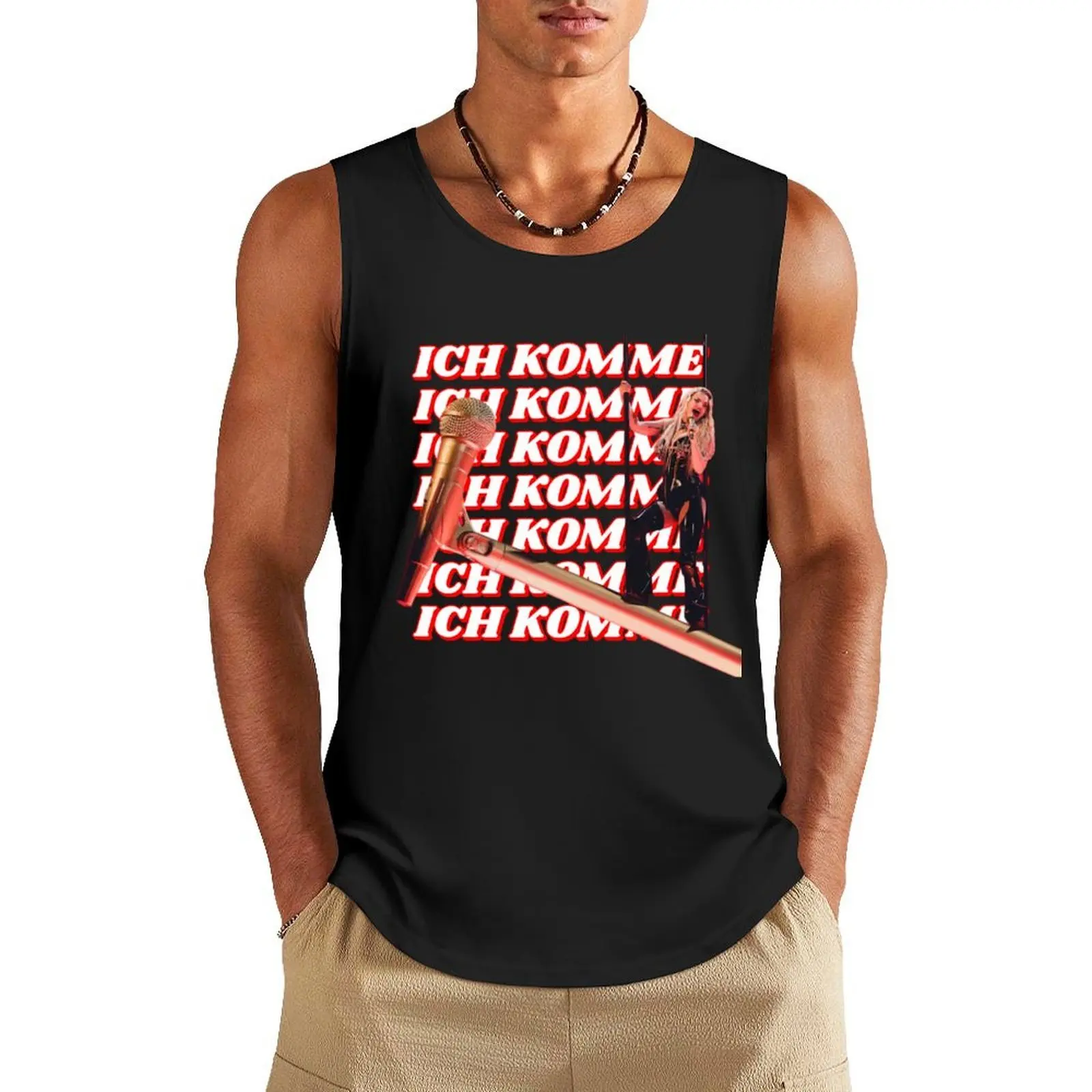 

ICH KOMME - Erika Vikman (Finland - Eurovision 2025) Tank Top bodybuilding man Vest singlet for men Men's t shirt