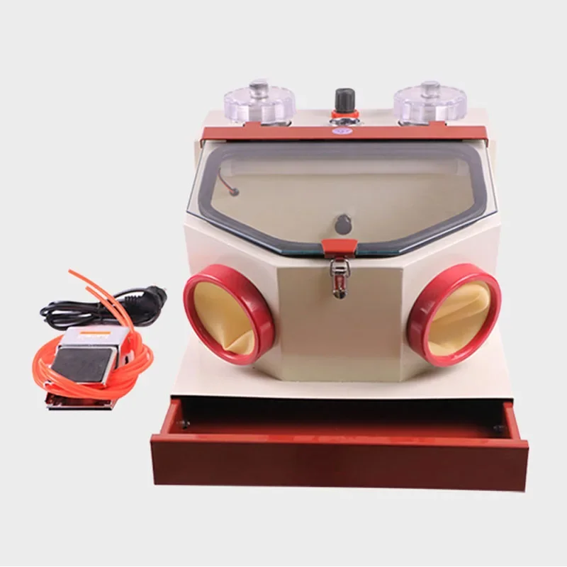 for Dental Sandblaster Twin Double Pen Sandblasting Machine 15W LED 220V/110V Zirconia Porcelain Teeth Air Prophy Air Polisher