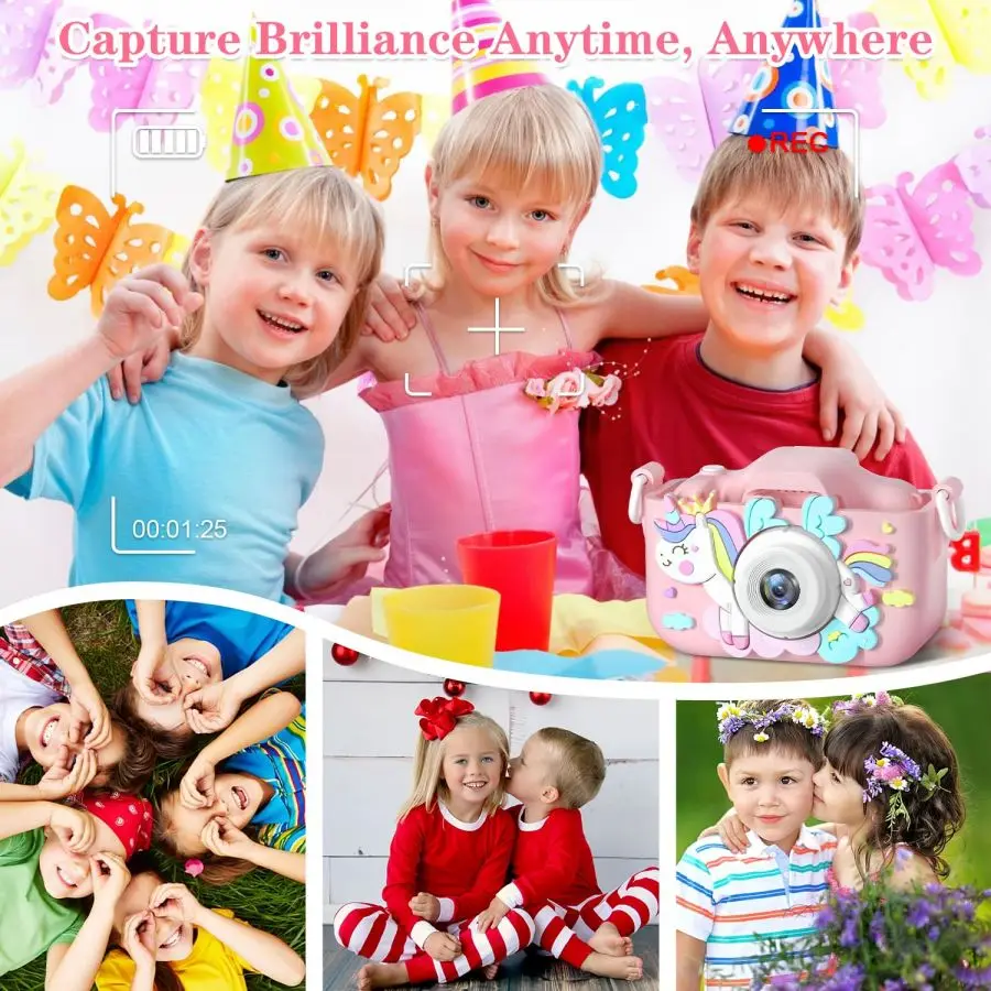 Upgraded children's camera toy, a Christmas birthday gift.1080P high-definition self-timer digital video camera