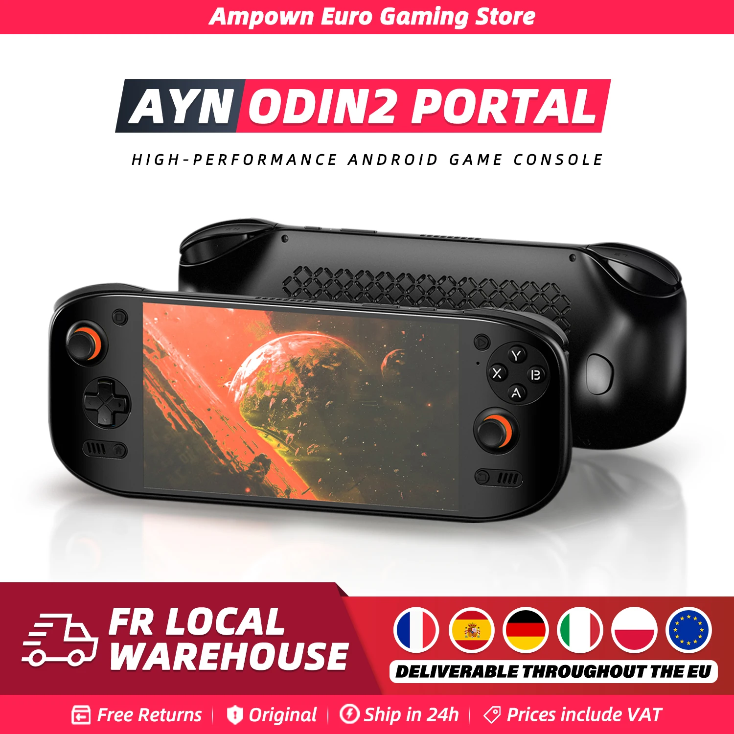 AYN Odin2 portail Console de jeu vidéo 7 ''OLED 120Hz écran 4K sortie vidéo 8000mAh batterie refroidissement par Air Qualcomm 8 Gen 2 Android13