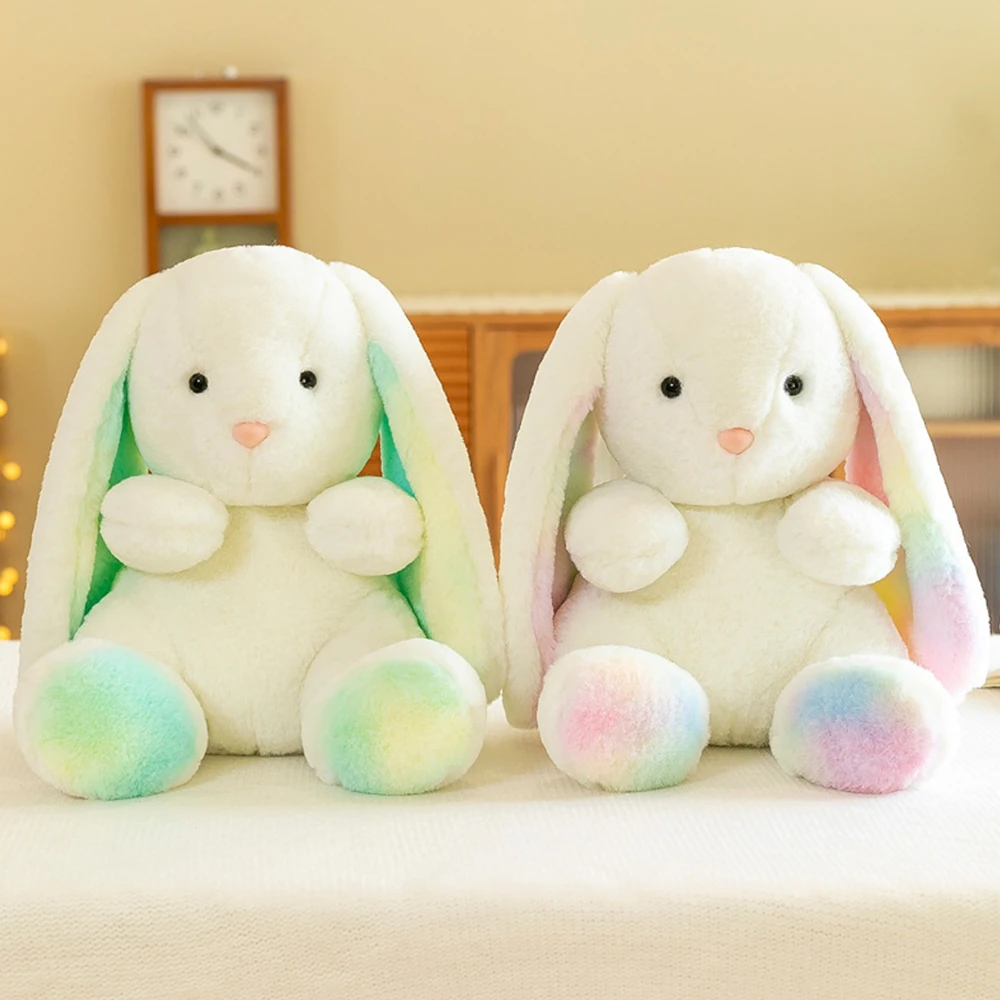 

2Pcs Plush Rabbit Sitting Lop Rabbit Doll Cute Cartoon Animal Colorful Stuffed Bunny Plush Toy for Girls Women (30 cm/11.8 inch)