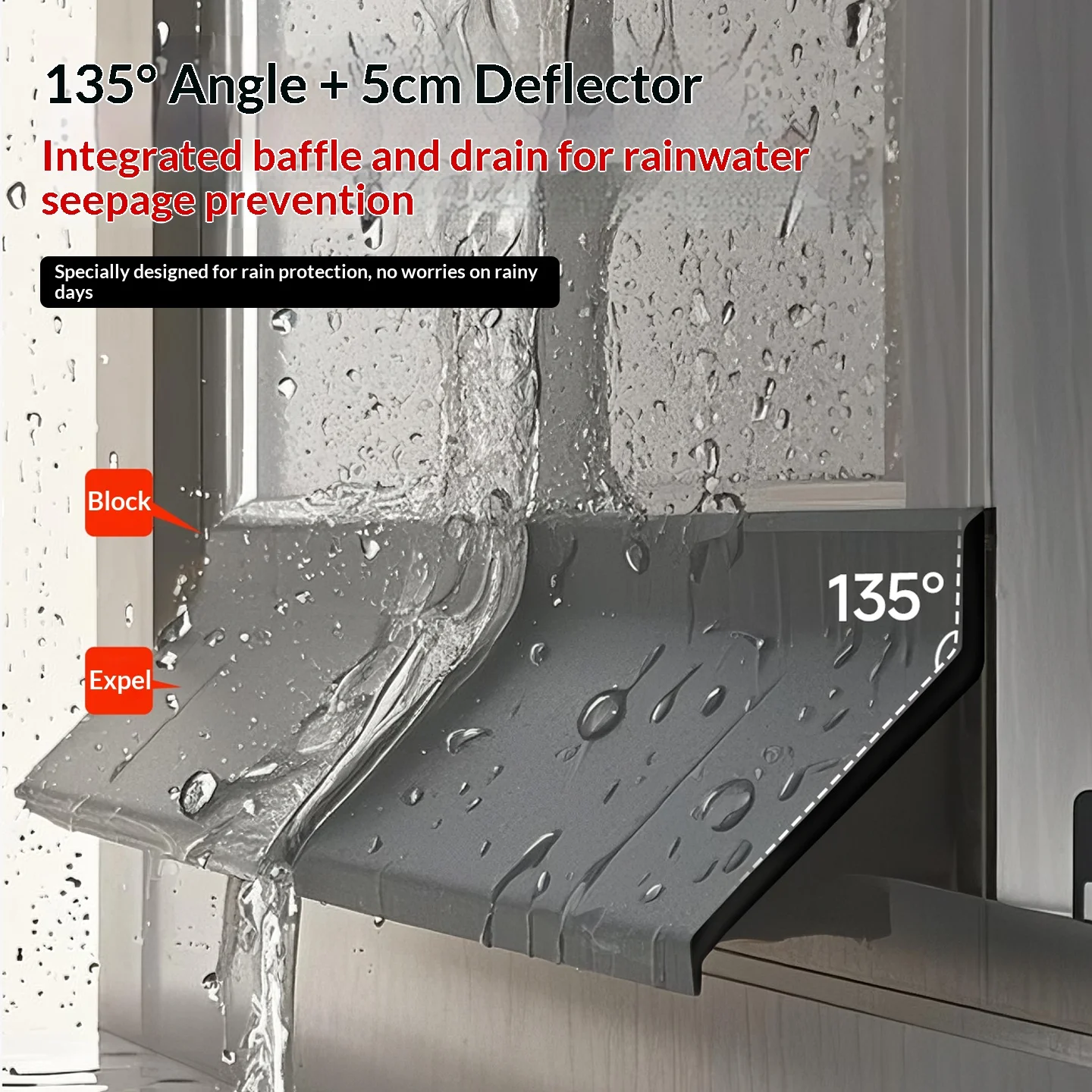 TPE Window Water Blocking Bar Water-Resistant Strip Rainproof Panel Rainproof Miracle Preventing Rain Backflow Window Strip