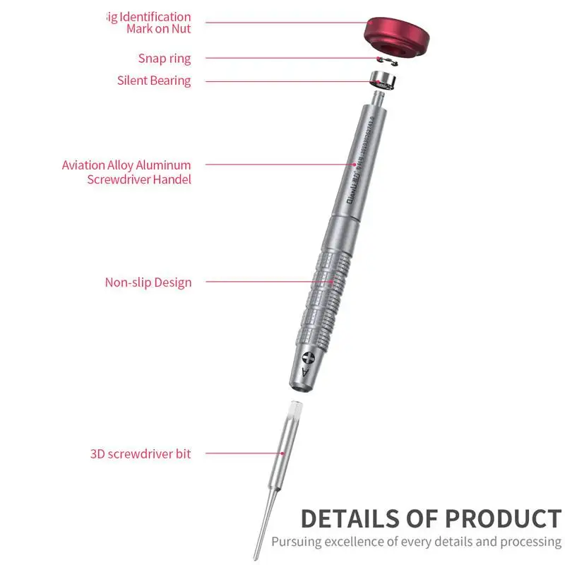 QIANLI 3D High Precision Magnetic Bolt Opening Driver for Iphone Android Mobile Phone Repair Disassemble Screwdriver Repair Tool