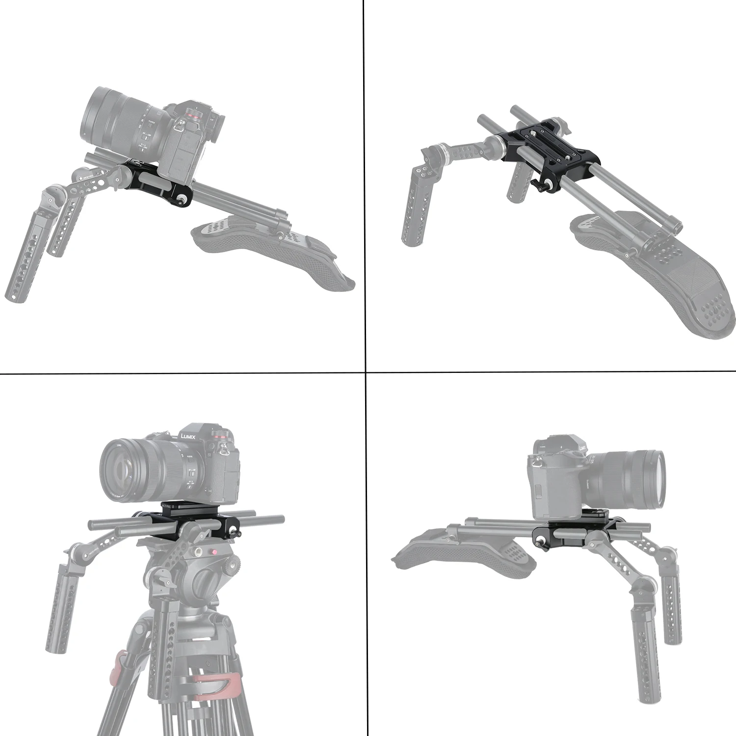 NICEYRIG Camera Baseplate with Rosette Mount 15mm Rod Base Plate Applicable for Sony FS5 FS7 FX9, RED DSMC2 KINEFINITY Cinema - view 6