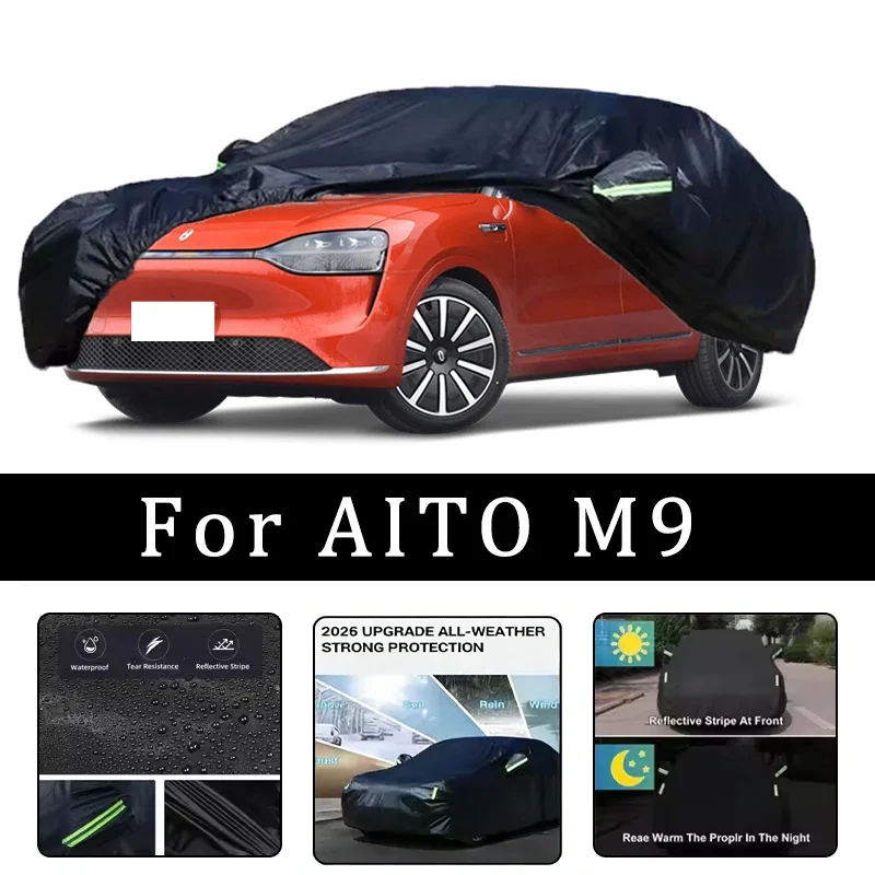 

Чехлы для автомобиля AITO M9: всепогодные, водонепроницаемые, пылезащитные, защита от солнца, дождя и снега, из плотной ткани Оксфорд, полный комплект автомобильных аксессуаров