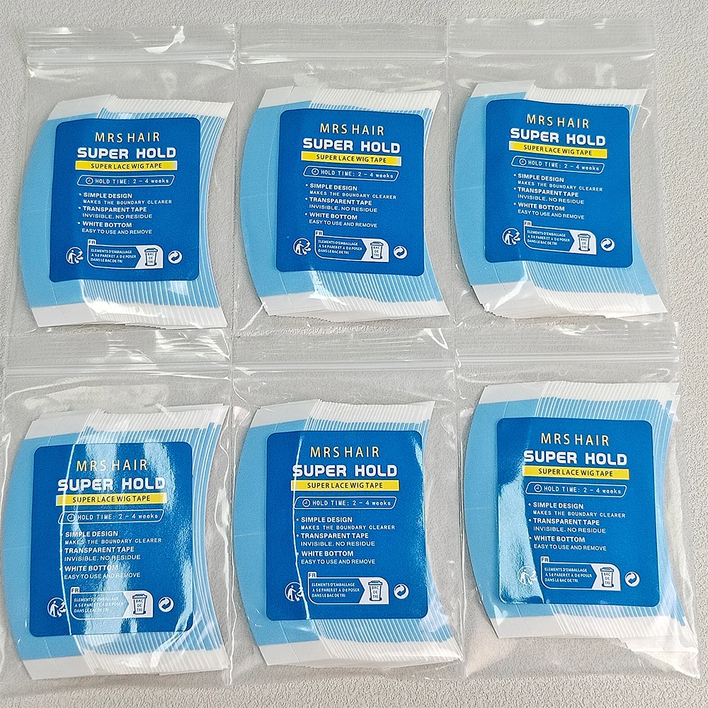 36pcs/bag Supertape Waterproof Hair Tape Double Side Adhesive Super Tape For Lace Wig Toupee Replacement Hairdresser Accessorie
