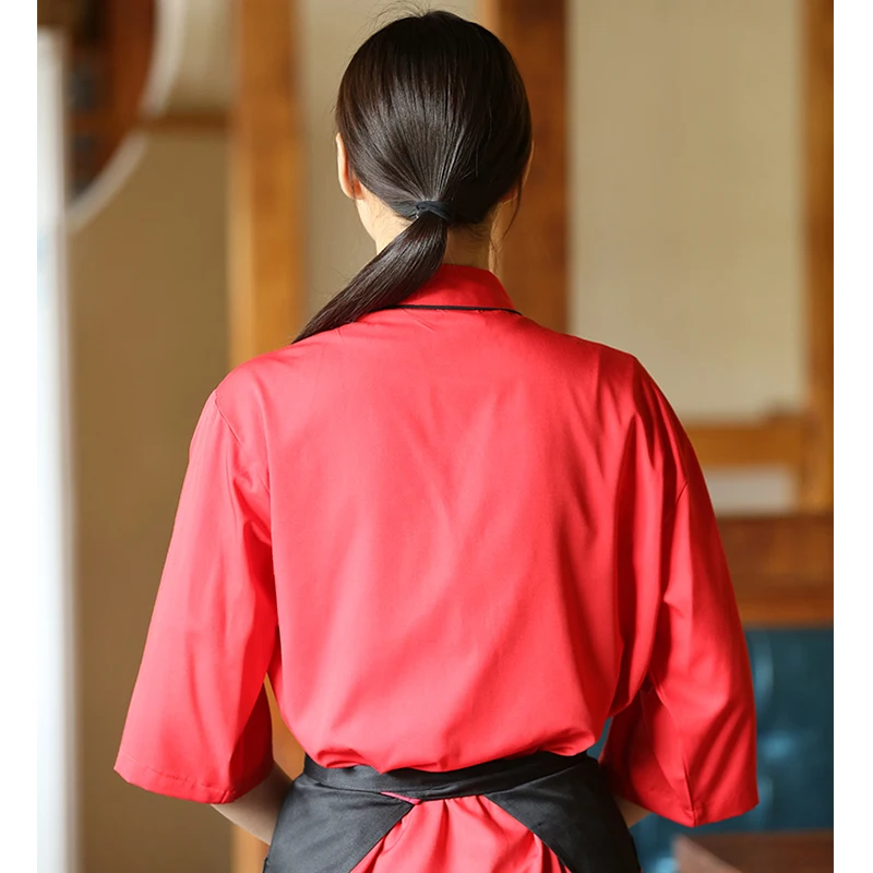 La Ropa de Chef Masculino de Cocina Japonesa Se Puede Personalizar Con El Logotipo De Verano, Chaqueta de Cocina Para Mujer, Uniforme de Chef de Hotel, Mono de Camarero Para Restaurante Chaquetas de Cocina Para