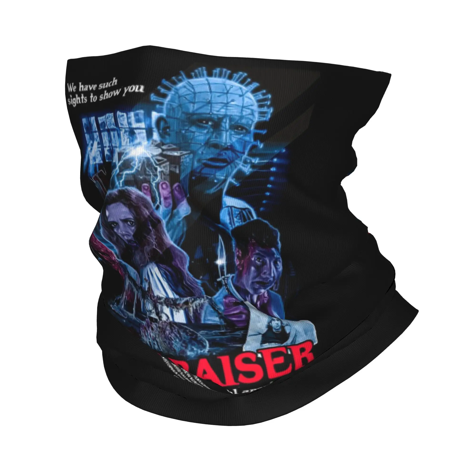 

hellraiser Pinhead Horror Film Design Bandana Neck Cover Printed Wrap Scarf Multi-use Balaclava Outdoor Sports Unisex Adult