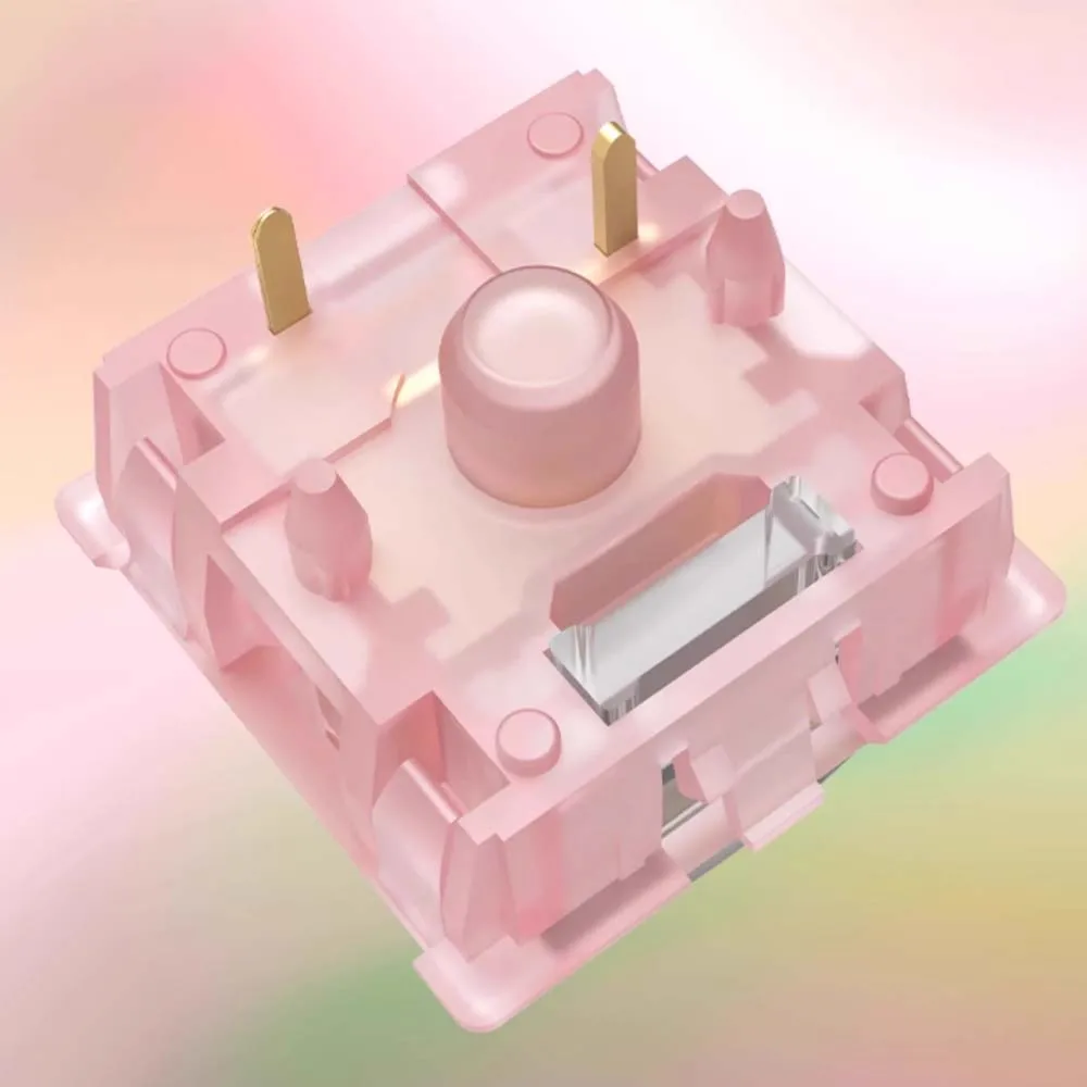 OUTMU V3 Peach Linear MX 5 Pins Silent Switch for Gaming Mechanical Keyboard POM Pre Lubed 2 Stages Spring New Module
