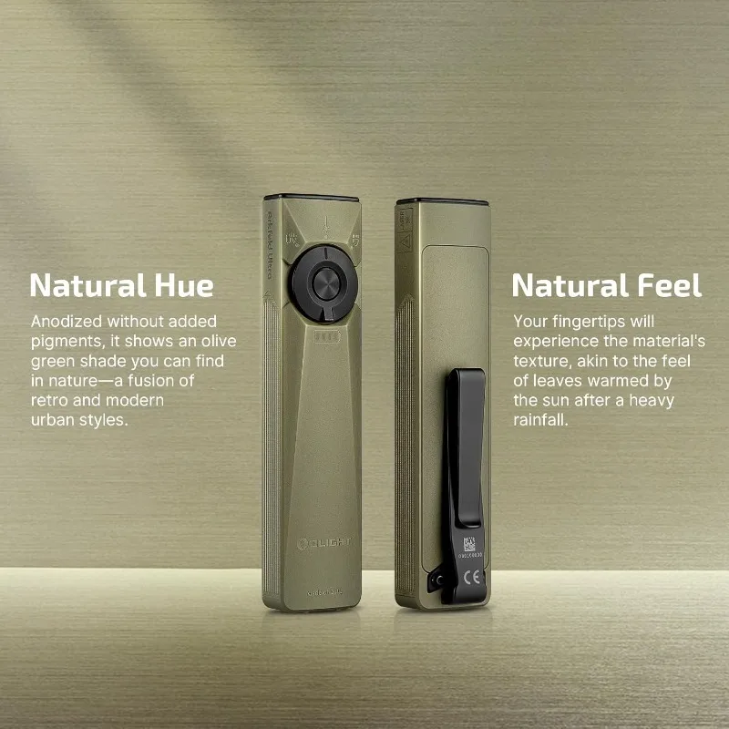 home.Arkfeld Ultra 1400 Lumens EDC مصباح يدوي مسطح، ضوء فلاش جيب مدمج قابل لإعادة الشحن يجمع بين LED الأبيض والأشعة فوق البنفسجية وGr