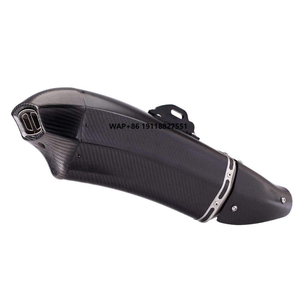 Motorcycle Parts Carbon Fiber H2  Exhaust Set Bass Sound for  Ninja H2