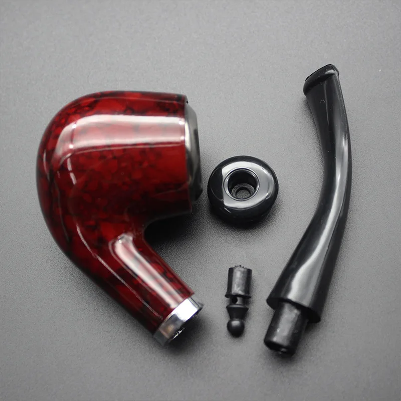 Portable Pipe Smoking Pipe Tobacco Pipe Filter Grinder Herb Wooden Pipe With Holder Cigarette Accessories tobacco accessories