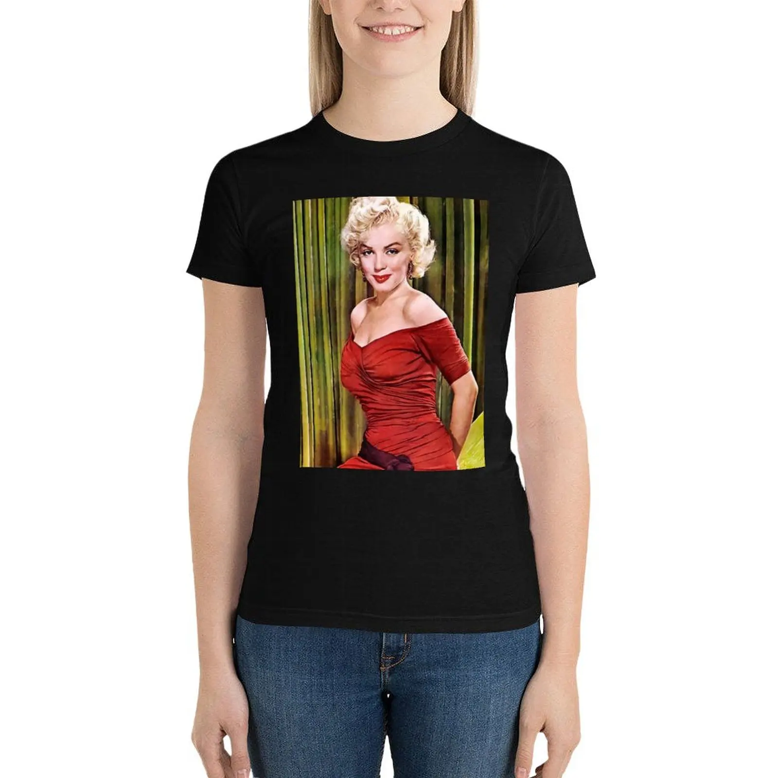 

MARILYN MONROE 1952 T-Shirt lady clothes graphics funny Women tops