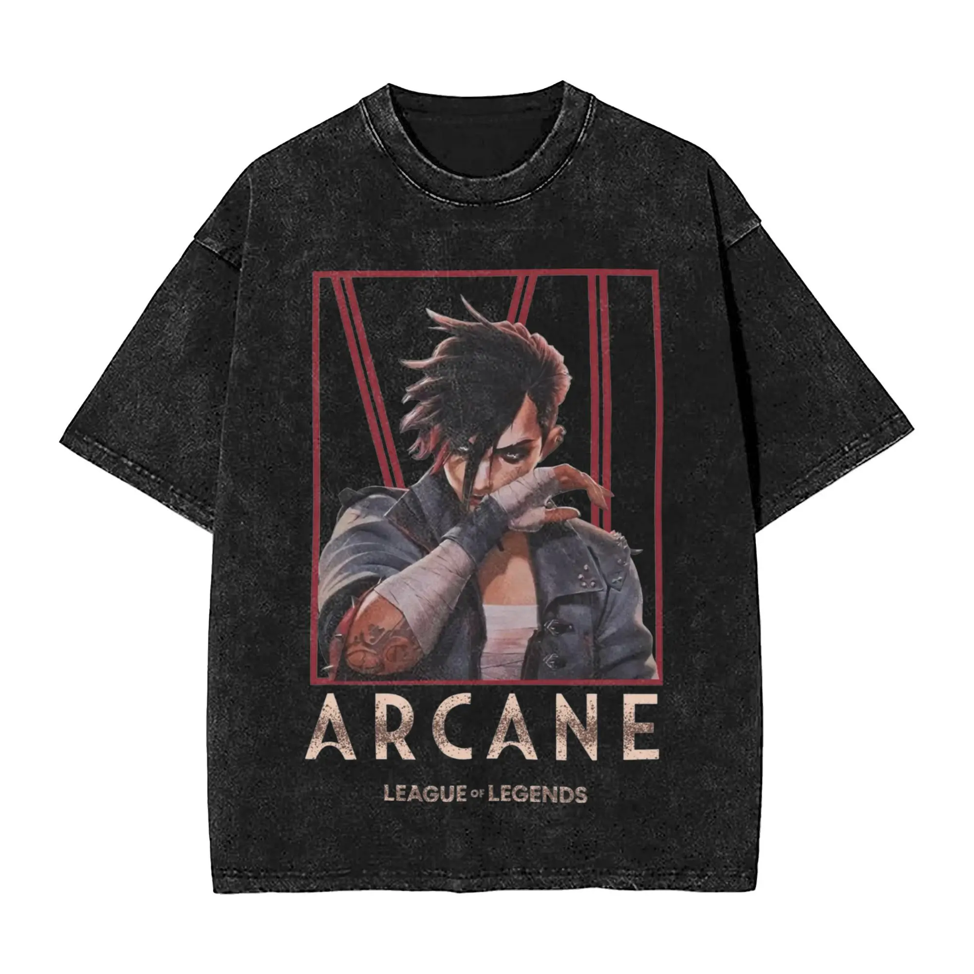 

Men Women Wased T-shirts Arcane Anime Viktor Cool Printed T Shirt Outfit Street Tee Shirts