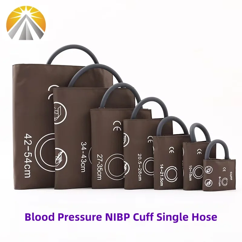Multi 7 Sizes Available Reusable Blood Pressure NIBP Cuff With Single Tube For Neonates to Adult Patient Monitor Single Hose
