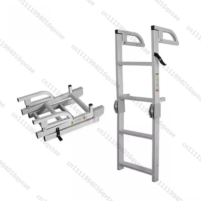 Aluminum Folding Pool Ladder 4-stage Retractable Boat Ladder