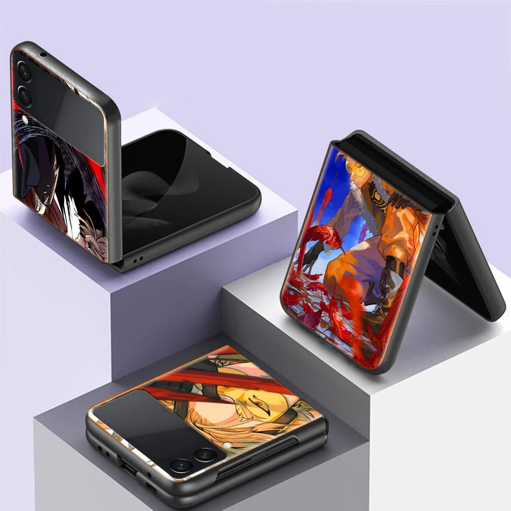 Funda de teléfono Anime MHA Hawks BNHA para Samsung Z Flip 6 7 5G Z Flip 5 Galaxy Z Flip 3 4 5G ZFlip, funda dura a prueba de golpes, TPU, PC