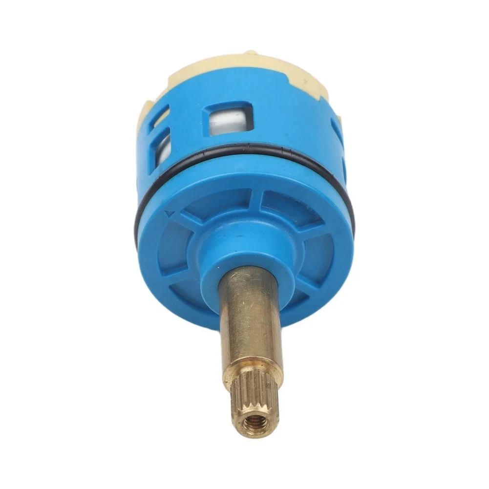 Long Lasting 5 Function Mixer Valve Cartridge for Kitchen and Bathroom Faucets with Blue Housing and Secure Installation