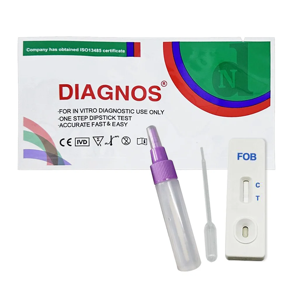 Prueba de sangre oculta fecal, prueba de detección de cáncer colorectal 2 pruebas Prueba FOB para resultados en el hogar en 10 minutos Prueba de taburete de sangre oculta