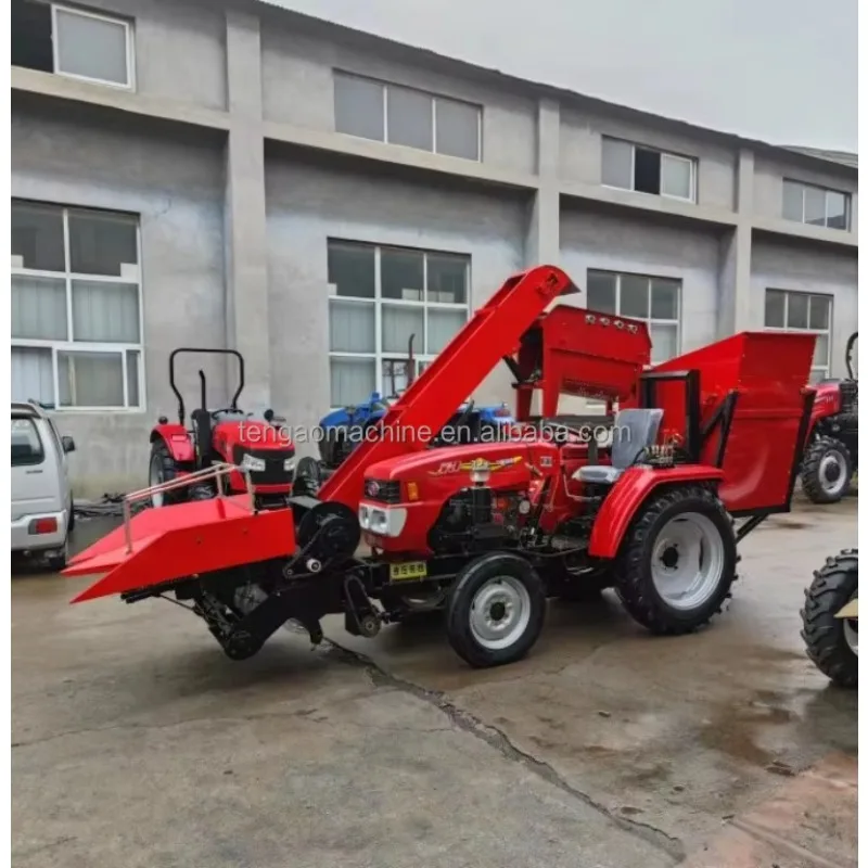 Mini Customized Corn Peeling 35hp Tractor New Corn Combine Harvester Maize Harvesting Machine Mini Maize Harvester