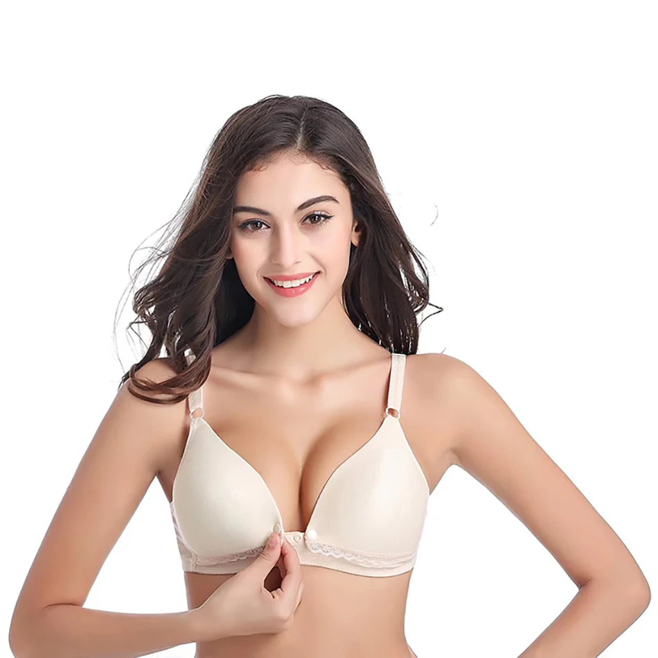 Reggiseno per allattamento da donna, elegante e pratico, coppe sottili e apertura frontale dopo il parto, facilita i comodi reggiseni per l'allattamento al seno