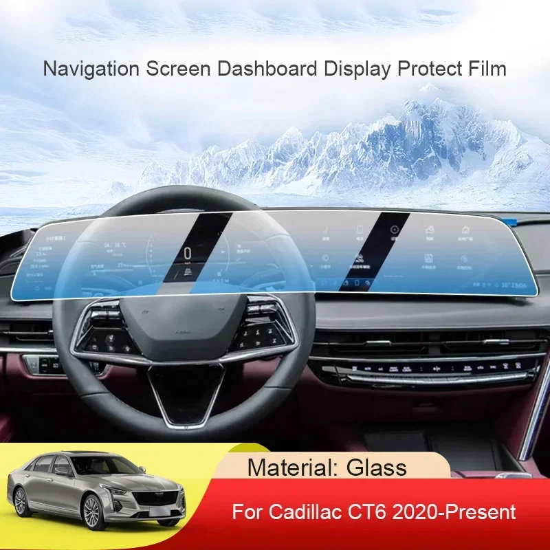 

For Cadillac CT6 2022-Present Car GPS Navigation Screen Protect Tempered Film Auto Dashboard Display TPU Sticker Accessory