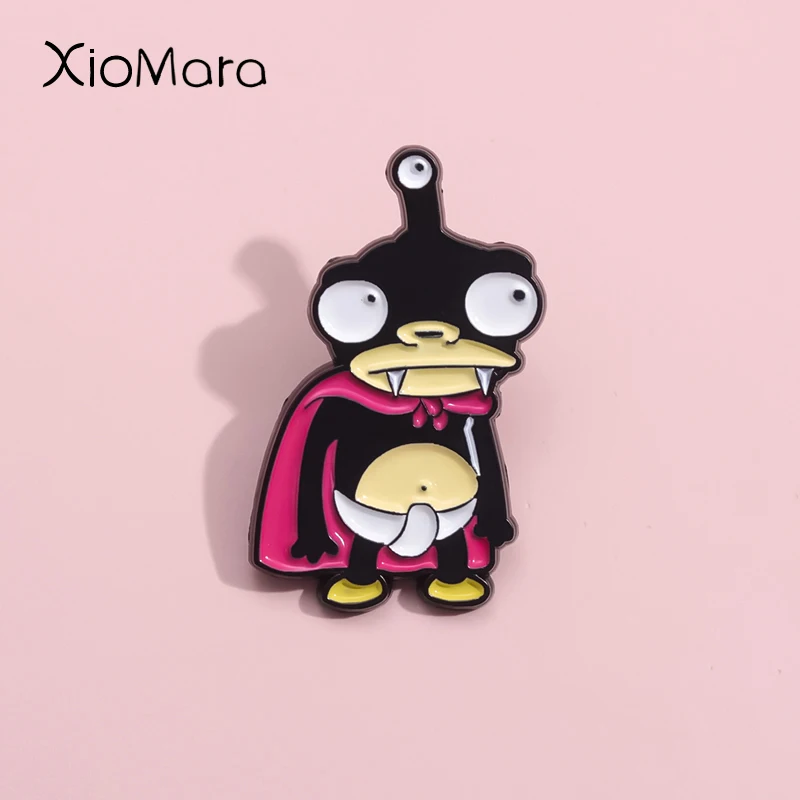 

American Comedy Comics Enamel Pin Custom Adventures Pet Dog Brooches Lapel Badges Cartoon Animation Jewelry Gift For Fans Friend