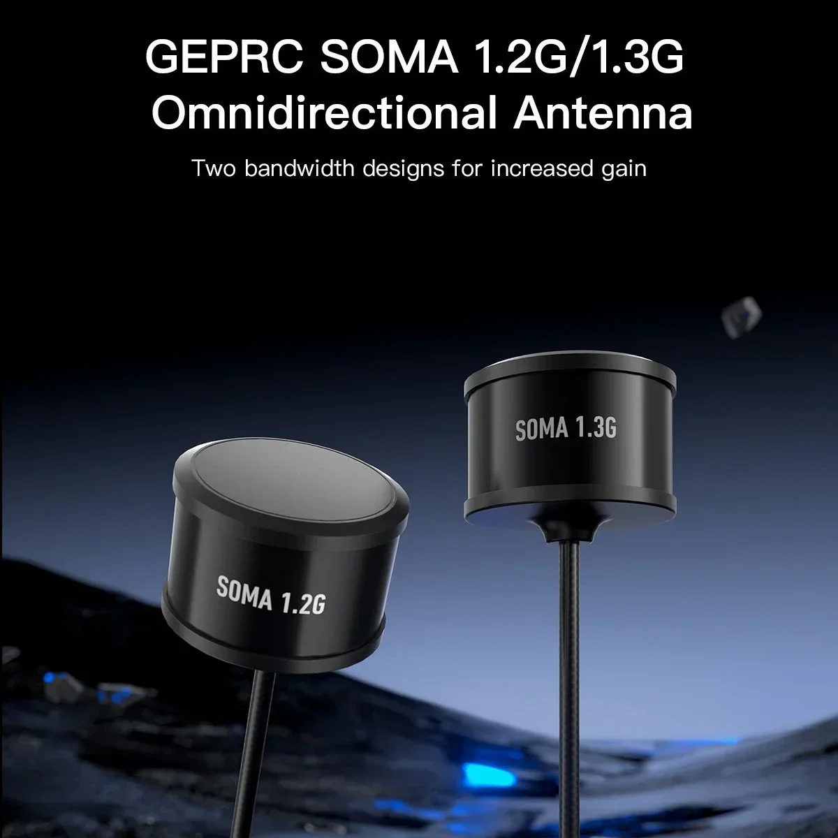 

GEPRC SOMA - 1.2G/1.3G FPV антенна с усилением 2dbi 170 мм RHCP SMA