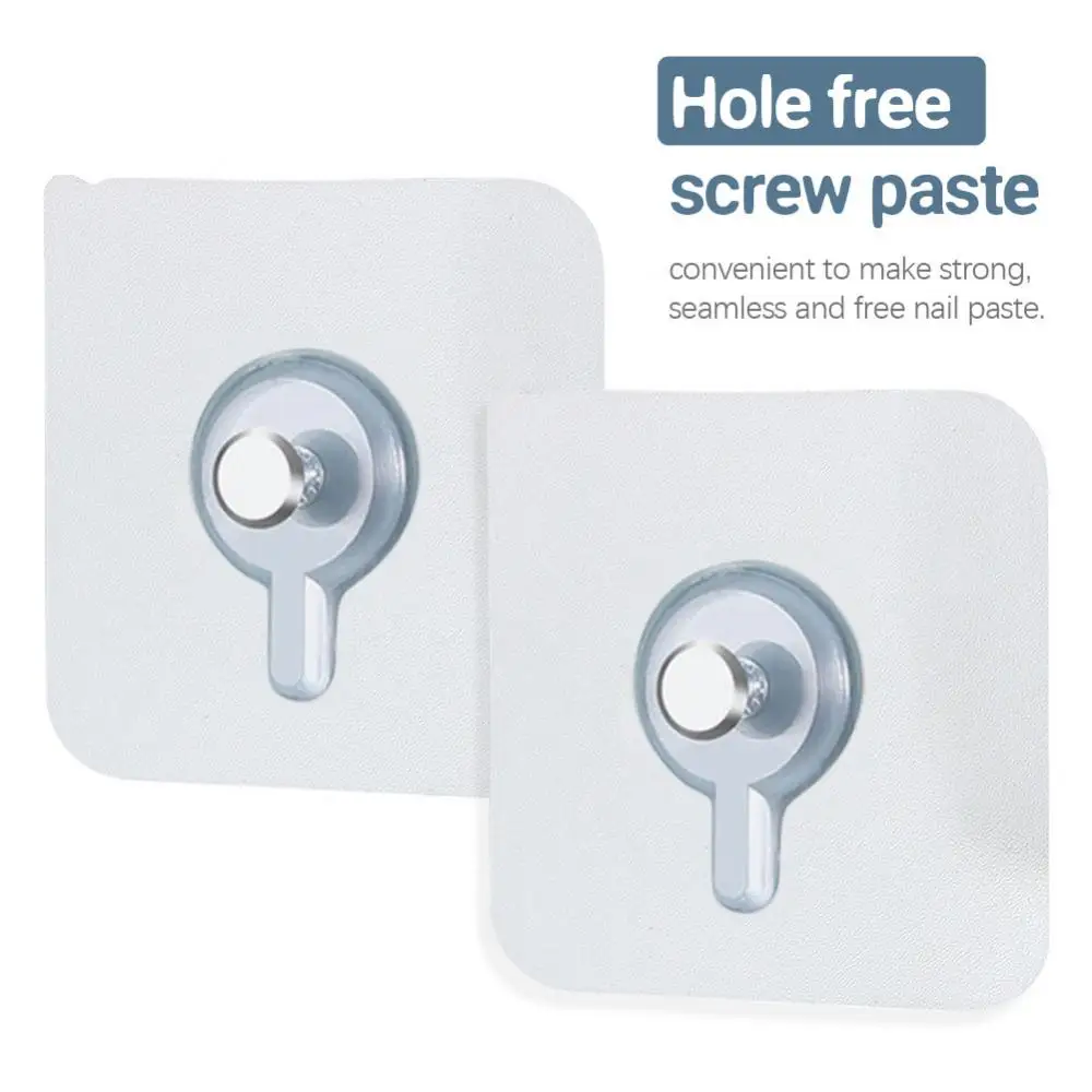 Wieszak ścienny mocny klej paznokcie trwały przezroczysty śruba z haczykiem łazienkowy do łazienki wodoodporna ściana plakat bezspoinowy ścienny hak