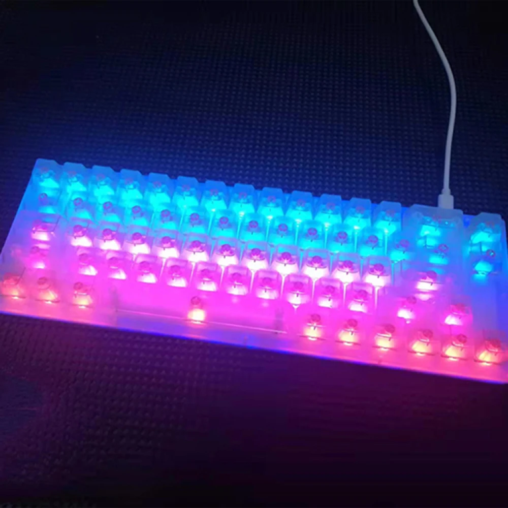 ฝาครอบกุญแจแบบกลไก ABS ไม่มีสลักกุญแจสำหรับคีย์บอร์ดเชิงกลชิ้นส่วนอุปกรณ์เสริมคีย์บอร์ดเพลาแบบโปร่งใส