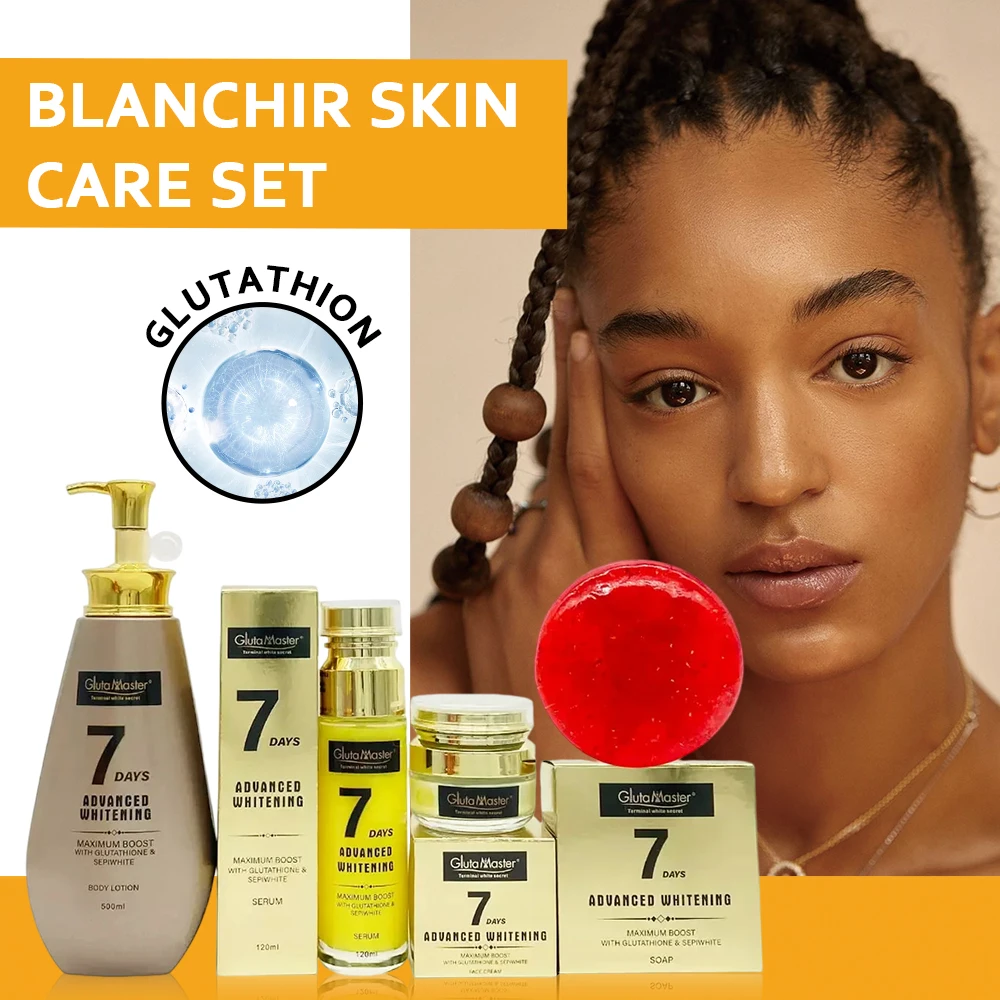 Gluta Master Glutathione Skincare Set for Dark skin Lightening Blanchir Hydrating Dilution Maintaining Luster Women Skin Care