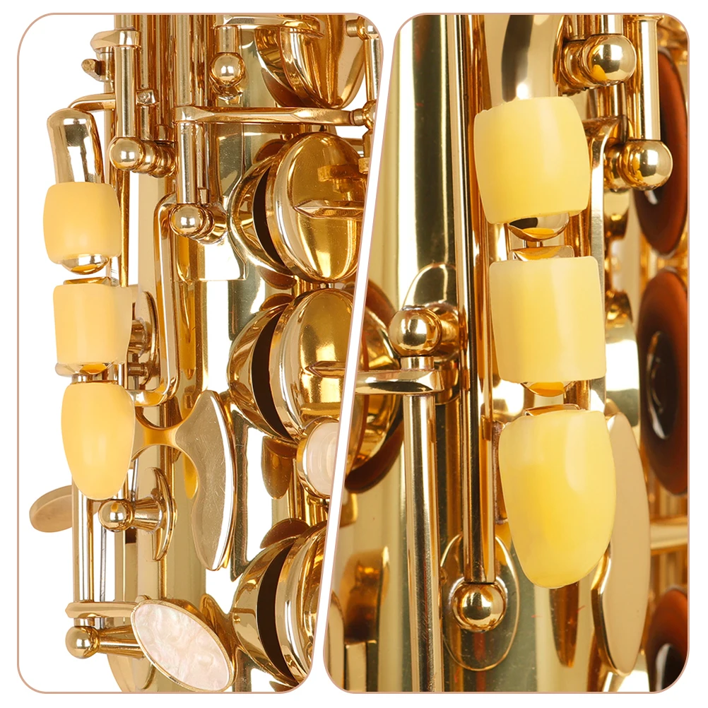 

6pcs Saxophone Side Key Pads Silicone Heightening Risers Wind Instruments Accessories Key Protective Covers Replacement Parts