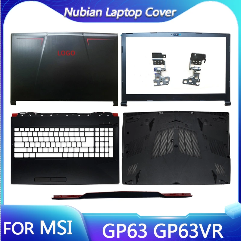 

NEW Case For MSI GP63 GP63VR Laptop LCD Back Cover/Front Bezel/Hinges/Palmrest/Bottom Case Upper Top Case 3077C1A213HG017 Black