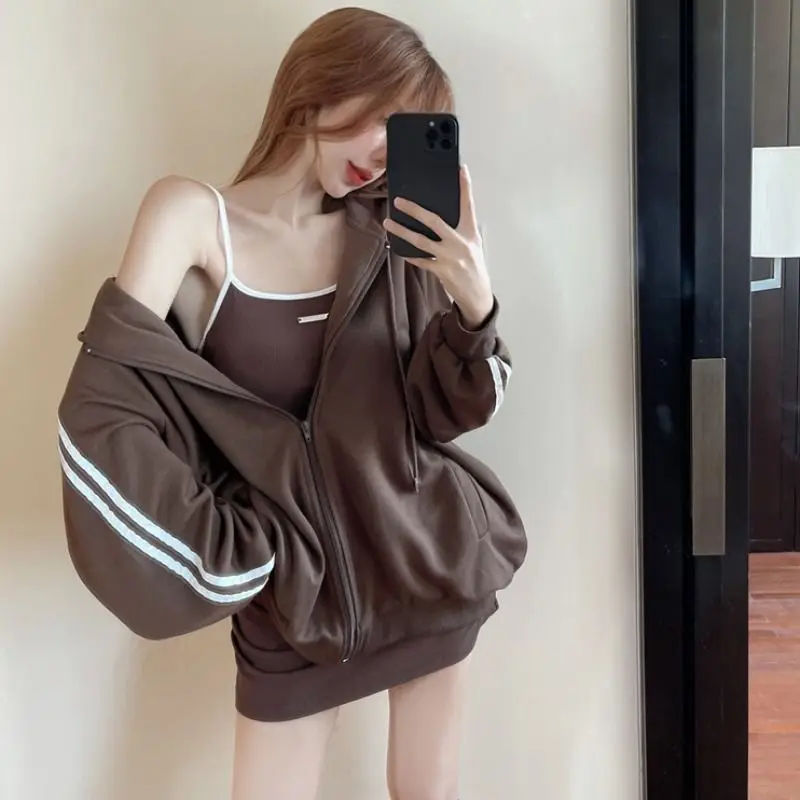 Spicy Girl Set Women's Autumn High-End Pure Desire Strap Wrap Skirt Hoodie Jacket Two-Piece Set Fashionable And Sexy