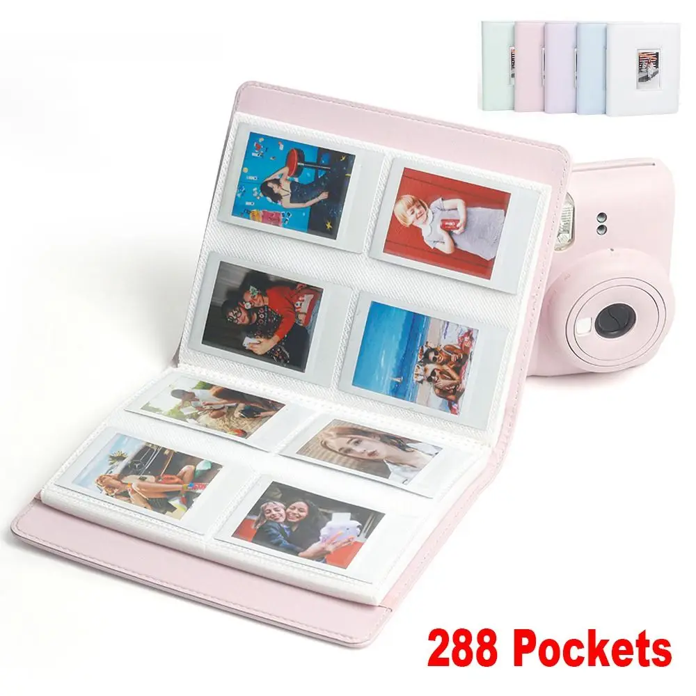 288 Pockets Photo Album Instant Camera 3 inch Picture Storage Case Stamp Ticket Card Organizer for Fujifilm Instax Mini 12/11/9