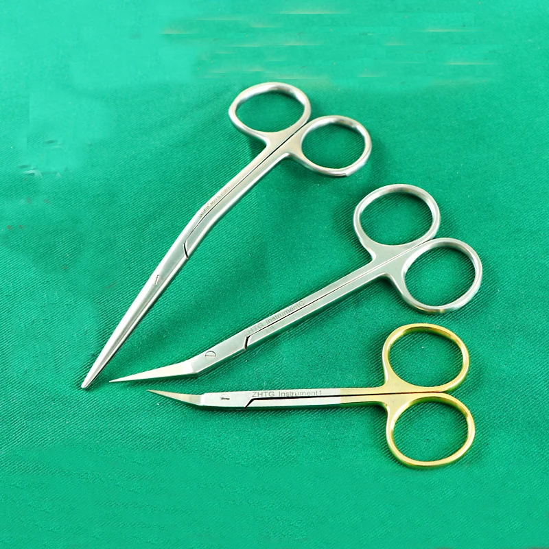 Bevel jaw scissors curved scissors day work warp 45 degrees bird beak scissors Cosmetic nasal septum scissors horn nasal tool