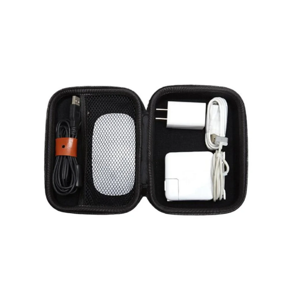 

Digital Accessories Storage Bag Eva Portable Electronics Organizer Carrying Case for Cables Earphones Power Bank Black Travel